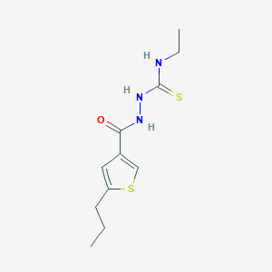 molecular formula C11H17N3OS2 B455354 N-ethyl-2-[(5-propyl-3-thienyl)carbonyl]hydrazinecarbothioamide 