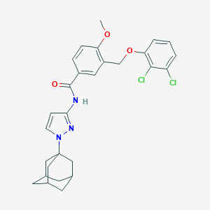 molecular formula C28H29Cl2N3O3 B455365 N-[1-(1-adamantyl)-1H-pyrazol-3-yl]-3-[(2,3-dichlorophenoxy)methyl]-4-methoxybenzamide 