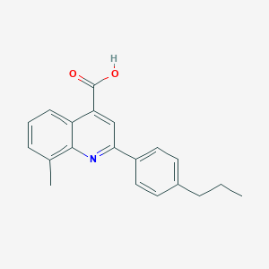 molecular formula C20H19NO2 B455368 8-Methyl-2-(4-propylphenyl)quinoline-4-carboxylic acid CAS No. 445260-05-9