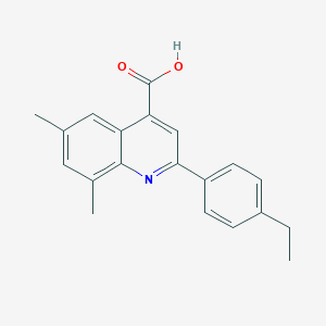 molecular formula C20H19NO2 B455370 2-(4-Ethylphenyl)-6,8-dimethylquinoline-4-carboxylic acid CAS No. 438229-21-1