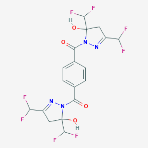 1-(4-{[3,5-bis(difluoromethyl)-5-hydroxy-4,5-dihydro-1H-pyrazol-1-yl]carbonyl}benzoyl)-3,5-bis(difluoromethyl)-4,5-dihydro-1H-pyrazol-5-ol