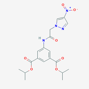 molecular formula C19H22N4O7 B455380 diisopropyl 5-[({4-nitro-1H-pyrazol-1-yl}acetyl)amino]isophthalate CAS No. 512814-05-0