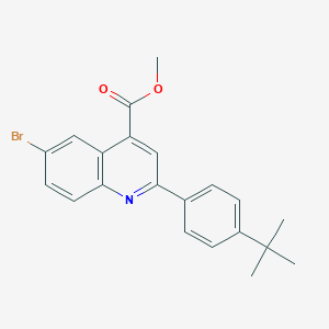 molecular formula C21H20BrNO2 B455387 Methyl 6-bromo-2-(4-tert-butylphenyl)quinoline-4-carboxylate 