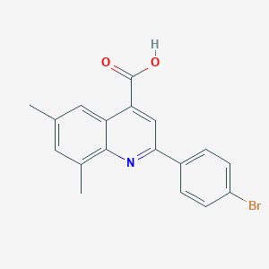 molecular formula C18H14BrNO2 B455389 2-(4-Bromophenyl)-6,8-dimethylquinoline-4-carboxylic acid CAS No. 342017-99-6