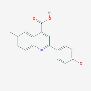 molecular formula C19H17NO3 B455392 2-(4-Methoxyphenyl)-6,8-dimethylquinoline-4-carboxylic acid CAS No. 351357-29-4