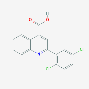 molecular formula C17H11Cl2NO2 B455395 2-(2,5-Dichlorophenyl)-8-methylquinoline-4-carboxylic acid 