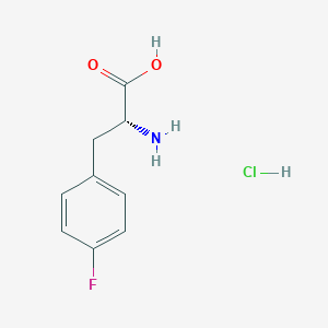 molecular formula C9H11ClFNO2 B045540 4-氟-D-苯丙氨酸盐酸盐 CAS No. 122839-52-5