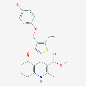 Methyl 4-{4-[(4-bromophenoxy)methyl]-5-ethyl-2-thienyl}-2-methyl-5-oxo-1,4,5,6,7,8-hexahydro-3-quinolinecarboxylate