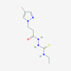 N-ethyl-2-[3-(4-methyl-1H-pyrazol-1-yl)propanoyl]hydrazinecarbothioamide