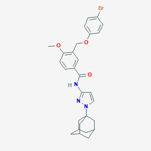 N-[1-(1-adamantyl)-1H-pyrazol-3-yl]-3-[(4-bromophenoxy)methyl]-4-methoxybenzamide