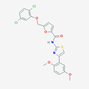 5-[(2,5-dichlorophenoxy)methyl]-N-[4-(2,5-dimethoxyphenyl)-1,3-thiazol-2-yl]furan-2-carboxamide