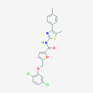 molecular formula C23H18Cl2N2O3S B455430 5-[(2,5-dichlorophenoxy)methyl]-N-[5-methyl-4-(4-methylphenyl)-1,3-thiazol-2-yl]furan-2-carboxamide 