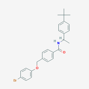 molecular formula C26H28BrNO2 B455437 4-[(4-bromophenoxy)methyl]-N-[1-(4-tert-butylphenyl)ethyl]benzamide 