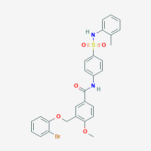 3-[(2-bromophenoxy)methyl]-4-methoxy-N-[4-(2-toluidinosulfonyl)phenyl]benzamide
