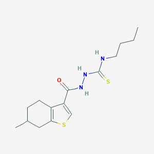 N-butyl-2-[(6-methyl-4,5,6,7-tetrahydro-1-benzothien-3-yl)carbonyl]hydrazinecarbothioamide