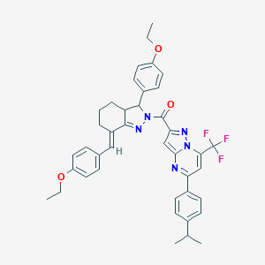 2-{[7-(4-ethoxybenzylidene)-3-(4-ethoxyphenyl)-3,3a,4,5,6,7-hexahydro-2H-indazol-2-yl]carbonyl}-5-(4-isopropylphenyl)-7-(trifluoromethyl)pyrazolo[1,5-a]pyrimidine