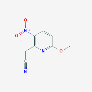 molecular formula C8H7N3O3 B045547 2-(6-Methoxy-3-nitropyridin-2-yl)acetonitrile CAS No. 111795-99-4