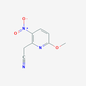 molecular formula C8H7N3O3 B045547 6-Methoxy-3-nitropyridine-2-acetonitrile CAS No. 111795-99-4