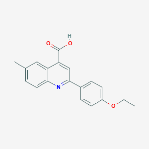 molecular formula C20H19NO3 B455484 2-(4-Ethoxyphenyl)-6,8-dimethylquinoline-4-carboxylic acid CAS No. 438230-44-5
