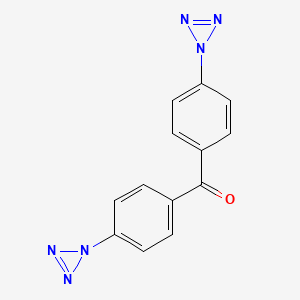 molecular formula C13H8N6O B4554841 bis[4-(triazirin-1-yl)phenyl]methanone 