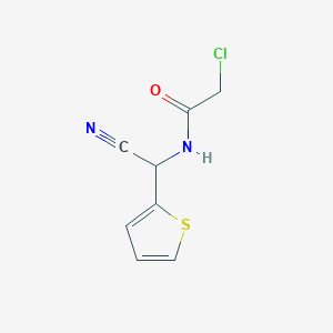 molecular formula C8H7ClN2OS B045549 2-氯-N-[氰基(噻吩-2-基)甲基]乙酰胺 CAS No. 263137-41-3