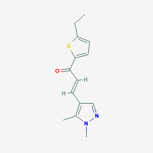 molecular formula C14H16N2OS B455494 3-(1,5-dimethyl-1H-pyrazol-4-yl)-1-(5-ethyl-2-thienyl)-2-propen-1-one 