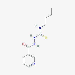 molecular formula C11H16N4OS B455495 N-butyl-2-(3-pyridinylcarbonyl)hydrazinecarbothioamide 
