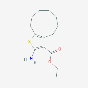 molecular formula C14H21NO2S B455504 ethyl 2-amino-5,6,7,8,9,10-hexahydro-4H-cyclonona[b]thiophene-3-carboxylate CAS No. 438230-65-0