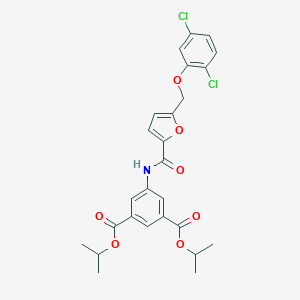 molecular formula C26H25Cl2NO7 B455506 Diisopropyl 5-({5-[(2,5-dichlorophenoxy)methyl]-2-furoyl}amino)isophthalate 