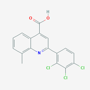 molecular formula C17H10Cl3NO2 B455515 8-Methyl-2-(2,3,4-trichlorophenyl)quinoline-4-carboxylic acid 