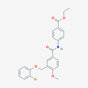 Ethyl 4-({3-[(2-bromophenoxy)methyl]-4-methoxybenzoyl}amino)benzoate