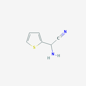 molecular formula C6H6N2S B045554 alpha-Amino-2-thiopheneacetonitrile CAS No. 61261-50-5