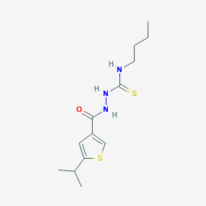molecular formula C13H21N3OS2 B455542 N-butyl-2-[(5-isopropyl-3-thienyl)carbonyl]hydrazinecarbothioamide 