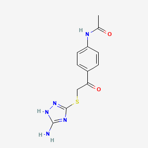 molecular formula C12H13N5O2S B4555716 N-(4-(2-((5-amino-4H-1,2,4-triazol-3-yl)thio)acetyl)phenyl)acetamide 