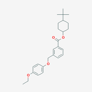molecular formula C26H34O4 B455576 4-Tert-butylcyclohexyl 3-[(4-ethoxyphenoxy)methyl]benzoate 