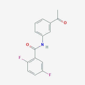 molecular formula C15H11F2NO2 B4555768 N-(3-acetylphenyl)-2,5-difluorobenzamide 