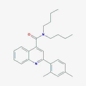molecular formula C26H32N2O B455578 N,N-dibutyl-2-(2,4-dimethylphenyl)quinoline-4-carboxamide 