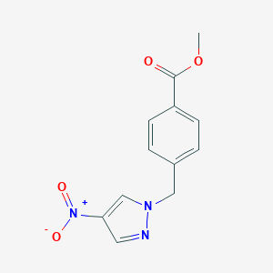 molecular formula C12H11N3O4 B455579 Methyl 4-((4-nitro-1H-pyrazol-1-yl)methyl)benzoate CAS No. 514800-69-2