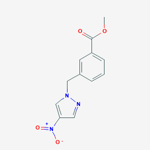 molecular formula C12H11N3O4 B455589 Methyl 3-[(4-nitro-1H-pyrazol-1-yl)methyl]benzoate CAS No. 514800-95-4
