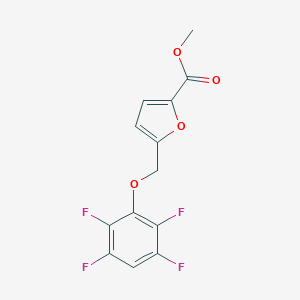 molecular formula C13H8F4O4 B455590 Methyl 5-[(2,3,5,6-tetrafluorophenoxy)methyl]-2-furoate CAS No. 406470-72-2