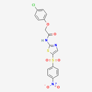molecular formula C17H12ClN3O6S2 B4555978 2-(4-CHLOROPHENOXY)-N-[5-(4-NITROBENZENESULFONYL)-1,3-THIAZOL-2-YL]ACETAMIDE CAS No. 5750-18-5