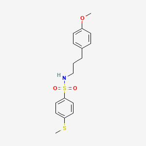 molecular formula C17H21NO3S2 B4556066 N-[3-(4-methoxyphenyl)propyl]-4-(methylthio)benzenesulfonamide 