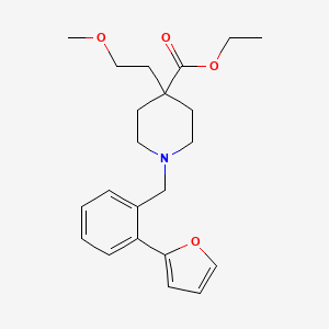 molecular formula C22H29NO4 B4556072 ethyl 1-[2-(2-furyl)benzyl]-4-(2-methoxyethyl)-4-piperidinecarboxylate 