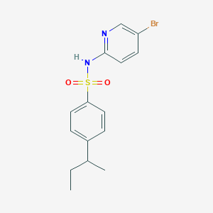 molecular formula C15H17BrN2O2S B4556144 N-(5-BROMOPYRIDIN-2-YL)-4-(BUTAN-2-YL)BENZENE-1-SULFONAMIDE 