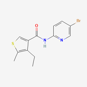 molecular formula C13H13BrN2OS B4556173 N-(5-bromopyridin-2-yl)-4-ethyl-5-methylthiophene-3-carboxamide 