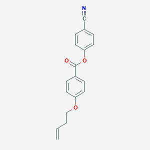 molecular formula C18H15NO3 B045562 4-Cyanophenyl 4-(3-butenyloxy)benzoate CAS No. 114482-57-4
