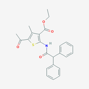 molecular formula C24H23NO4S B455647 Ethyl 5-acetyl-2-[(diphenylacetyl)amino]-4-methylthiophene-3-carboxylate 