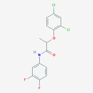 molecular formula C15H11Cl2F2NO2 B455714 2-(2,4-dichlorophenoxy)-N-(3,4-difluorophenyl)propanamide 