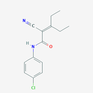 molecular formula C14H15ClN2O B455715 N-(4-chlorophenyl)-2-cyano-3-ethylpent-2-enamide 