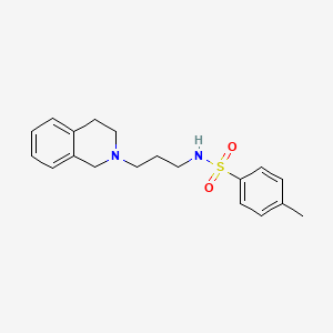 molecular formula C19H24N2O2S B4557288 N-[3-(3,4-dihydro-2(1H)-isoquinolinyl)propyl]-4-methylbenzenesulfonamide 